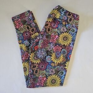 Fabulegs Coloring Book Floral Leggings M